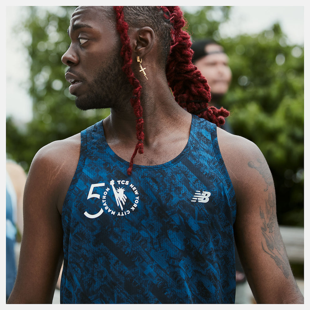 Rogue Wave NYC Marathon Printed Impact Run Singlet New Balance Clothing