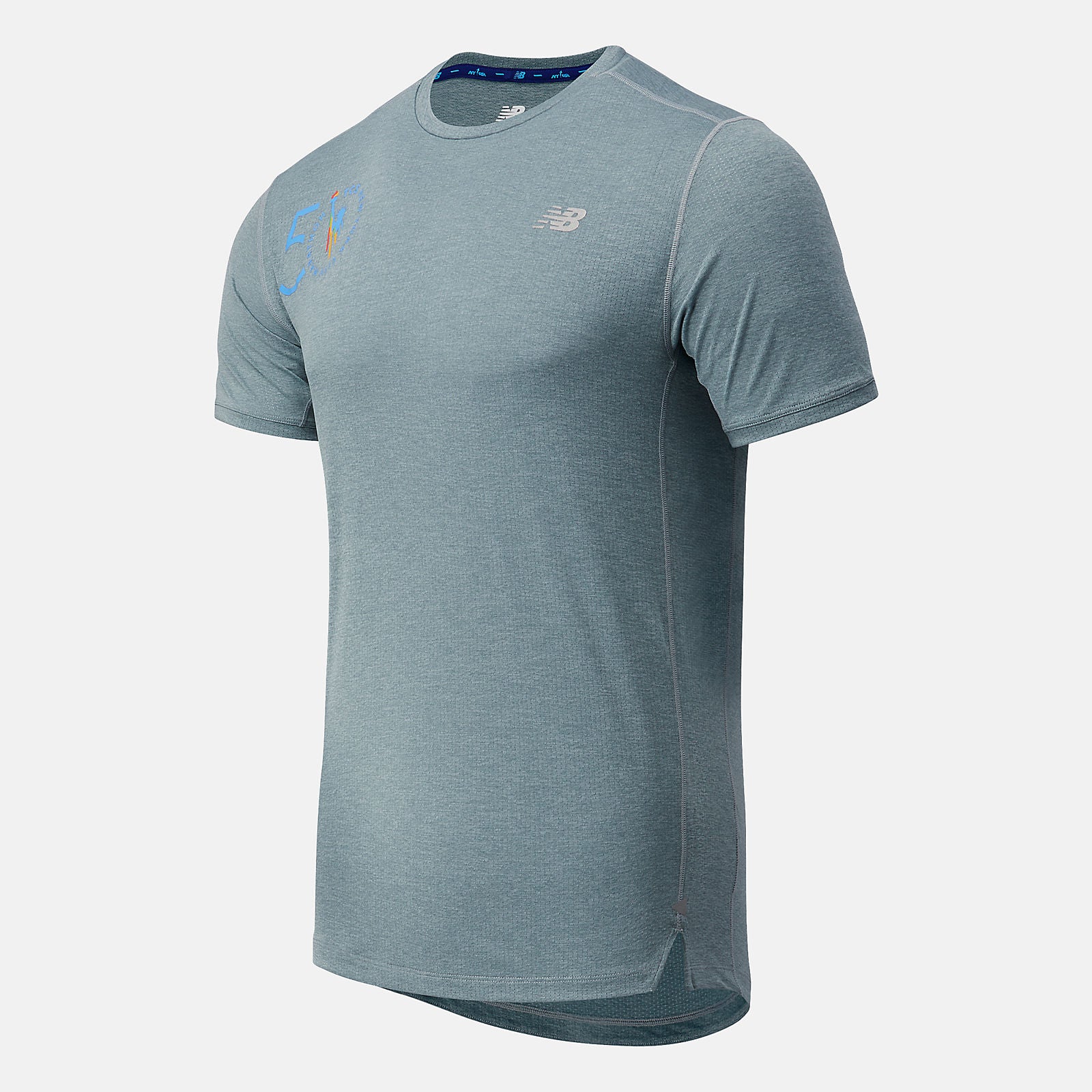 Light Slate NYC Marathon Impact Run Short Sleeve New Balance Clothing