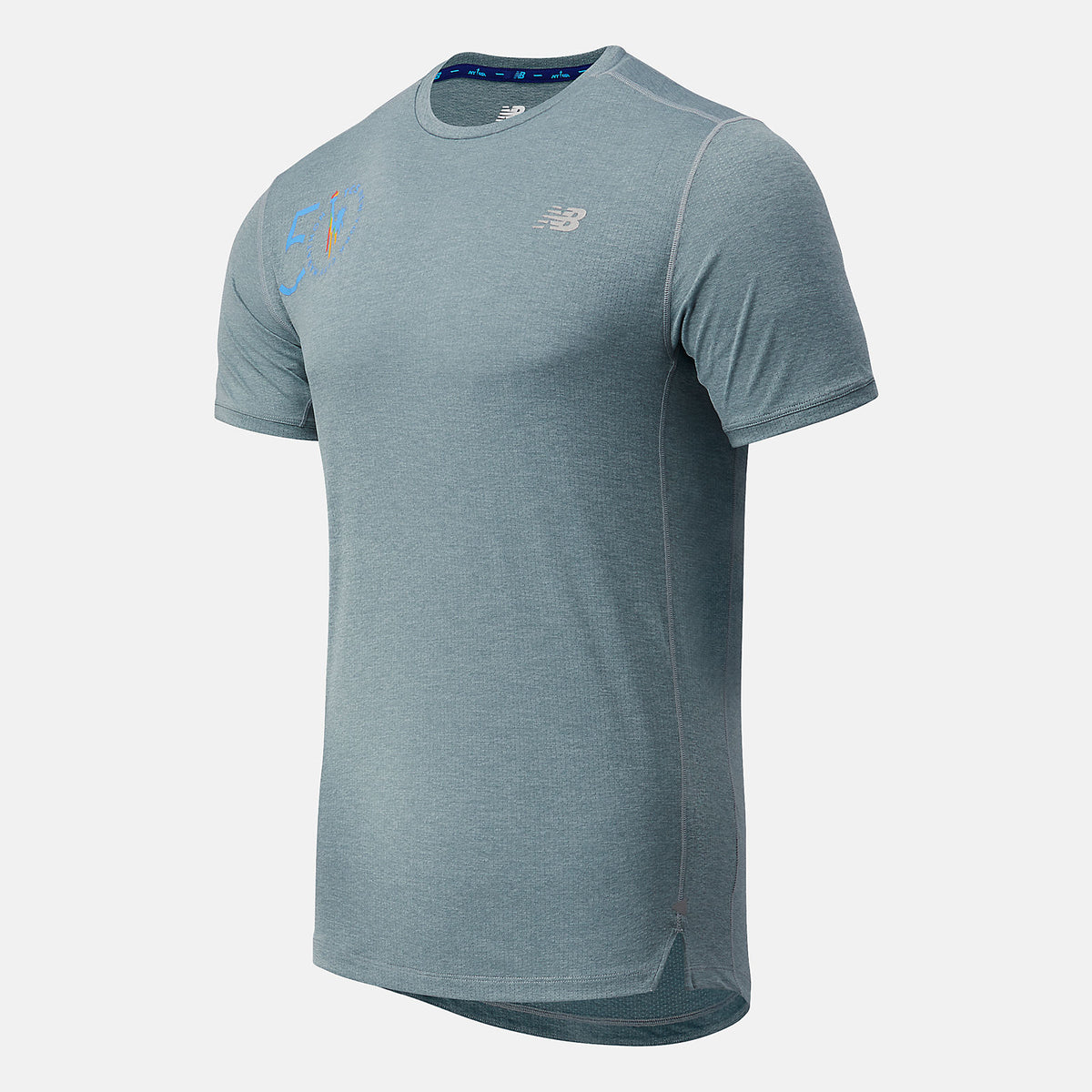 Light Slate NYC Marathon Impact Run Short Sleeve New Balance Clothing