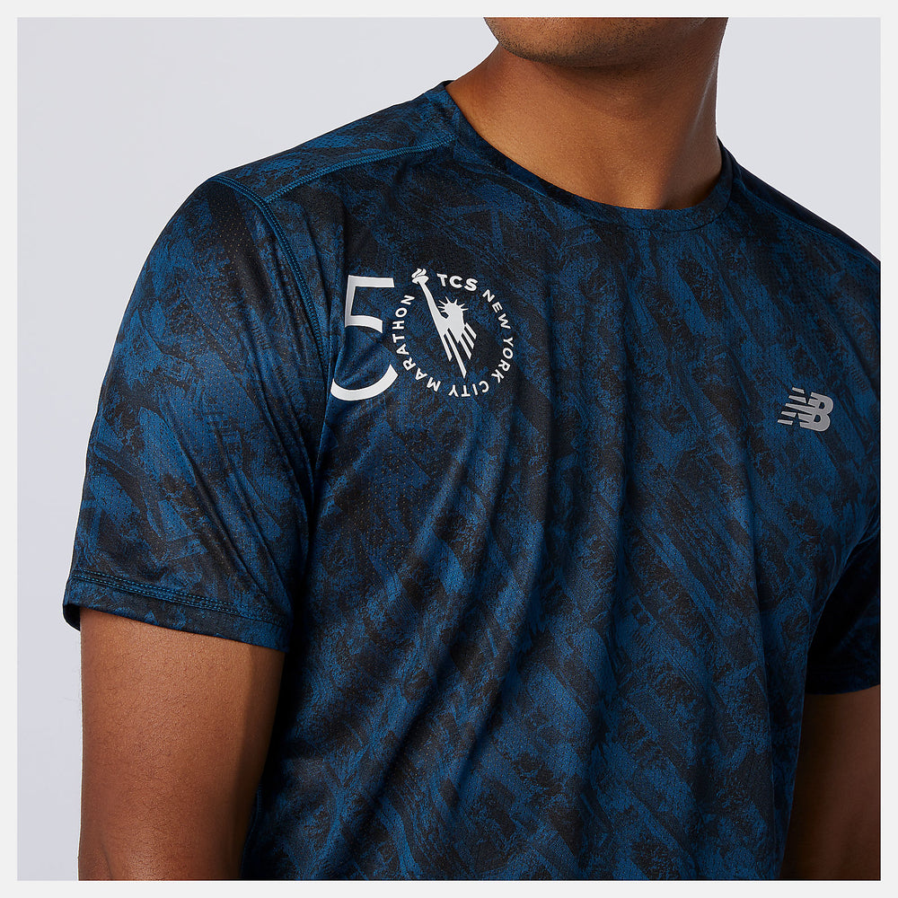 Rogue Wave NYC Marathon Printed Impact Run Short Sleeve New Balance Clothing