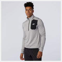 Athletic Grey NB Heat Grid Half Zip New Balance Clothing