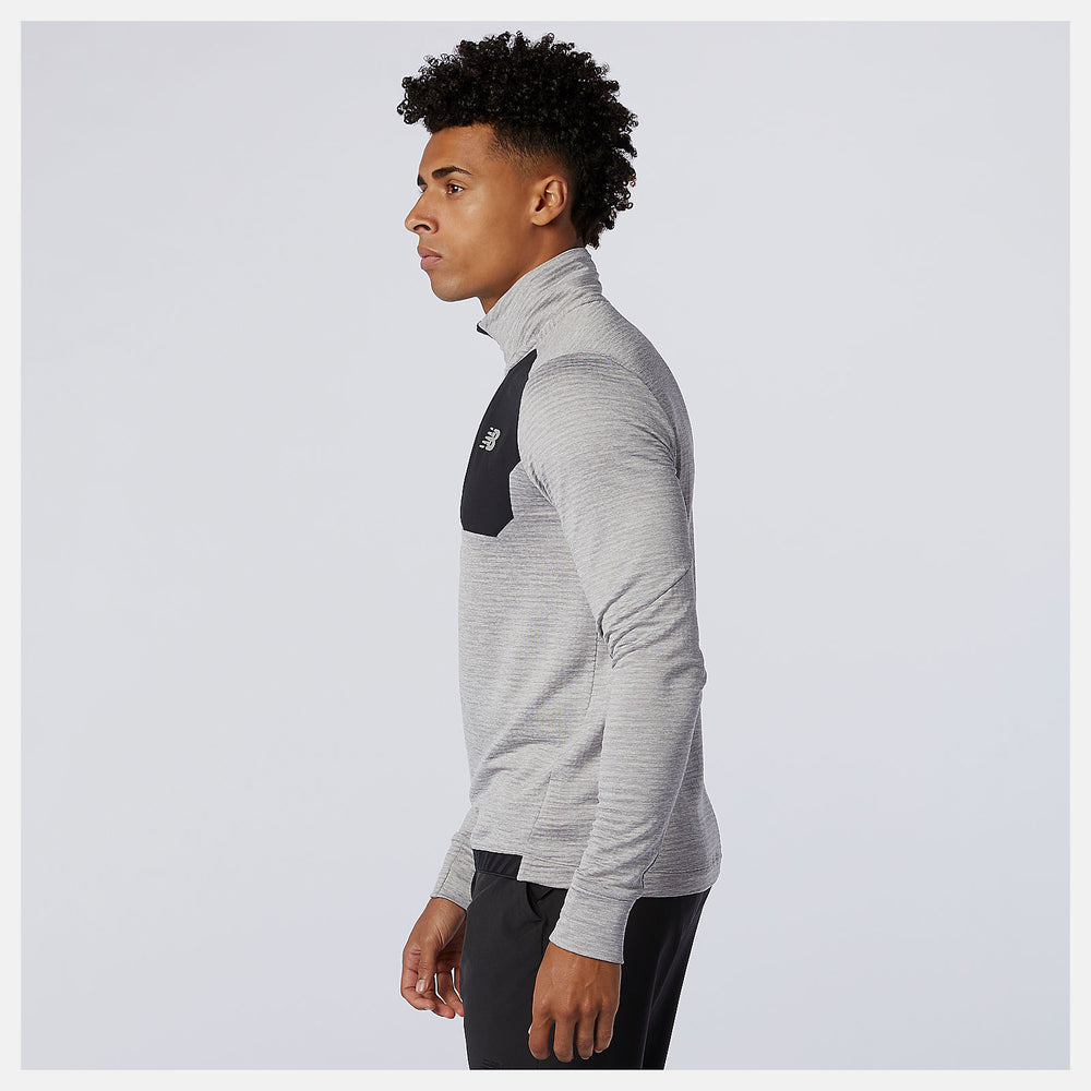 Athletic Grey NB Heat Grid Half Zip New Balance Clothing