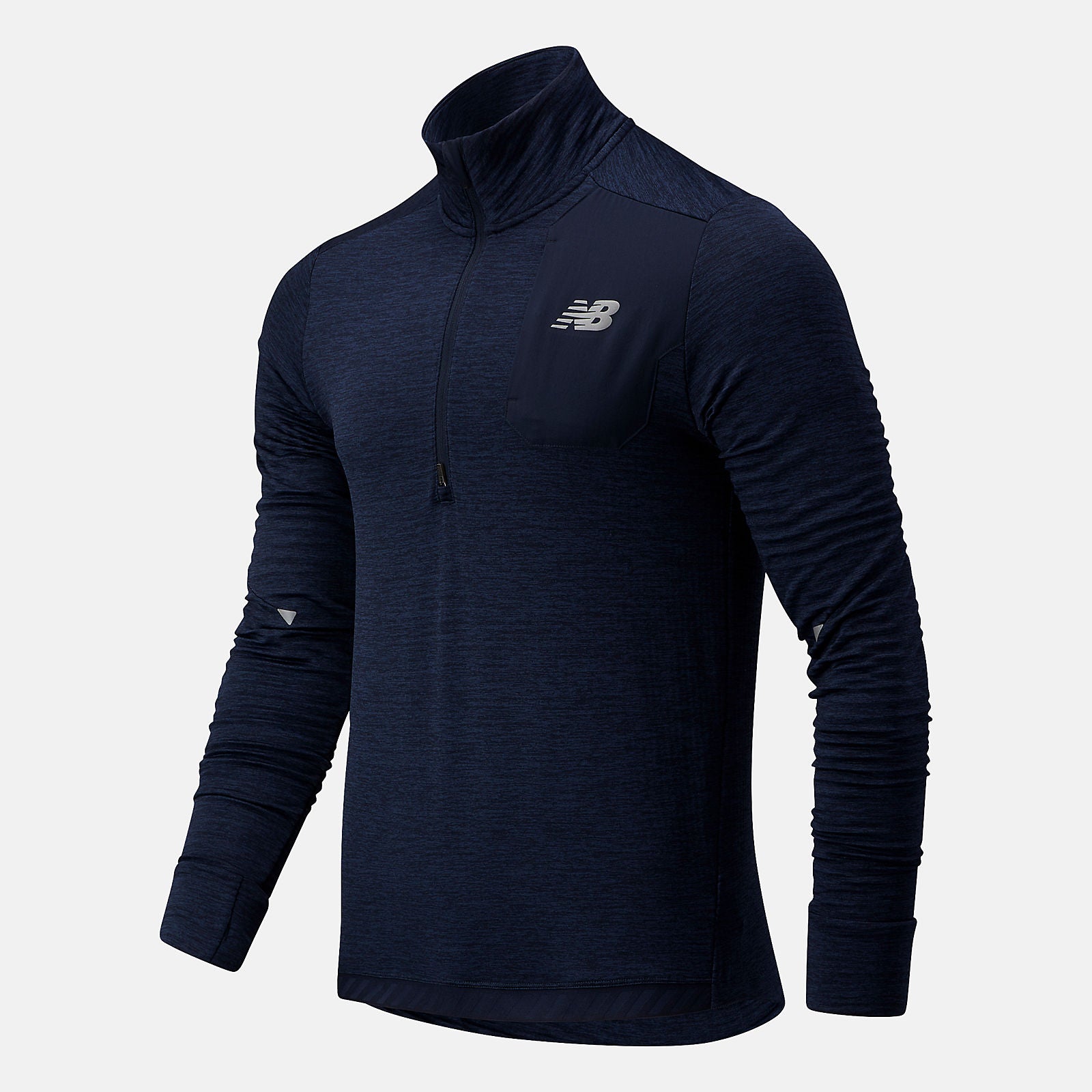 Eclipse Heather NB Heat Grid Half Zip New Balance Clothing