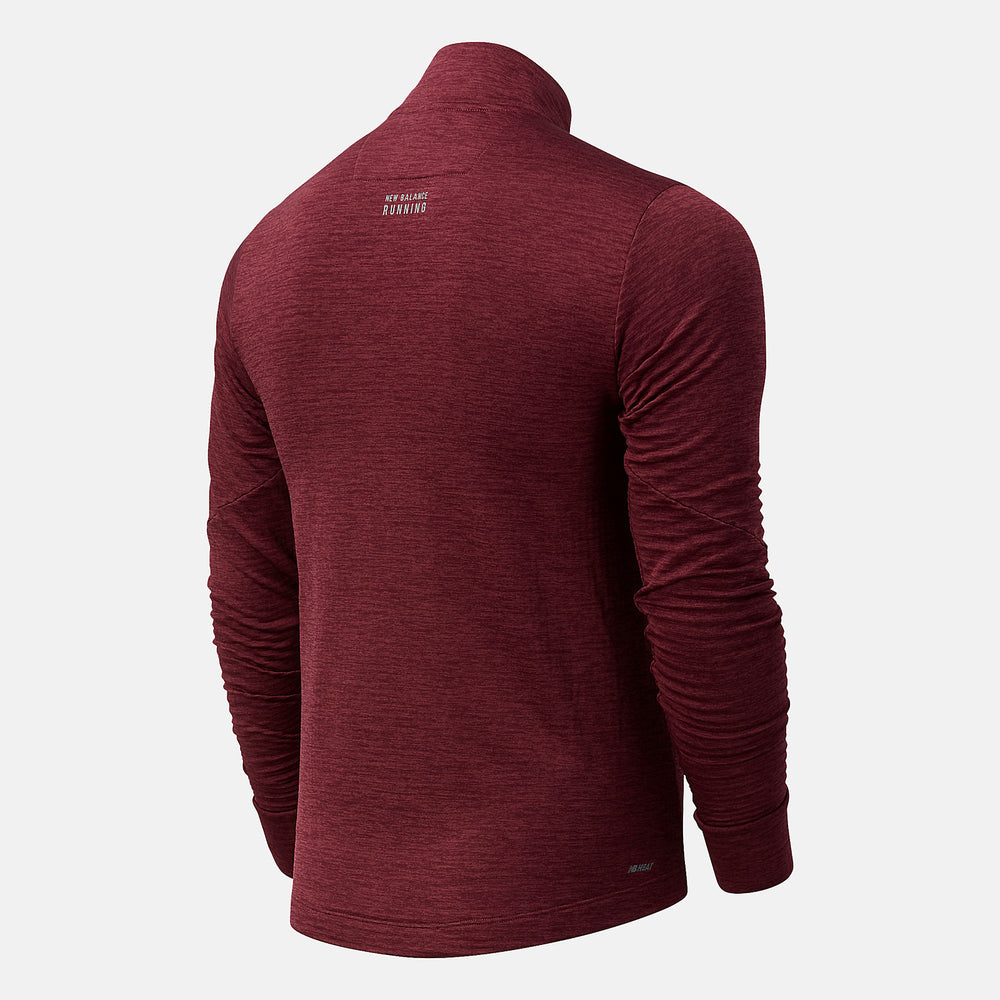 Light Burgundy NB Heat Grid Half Zip New Balance Clothing