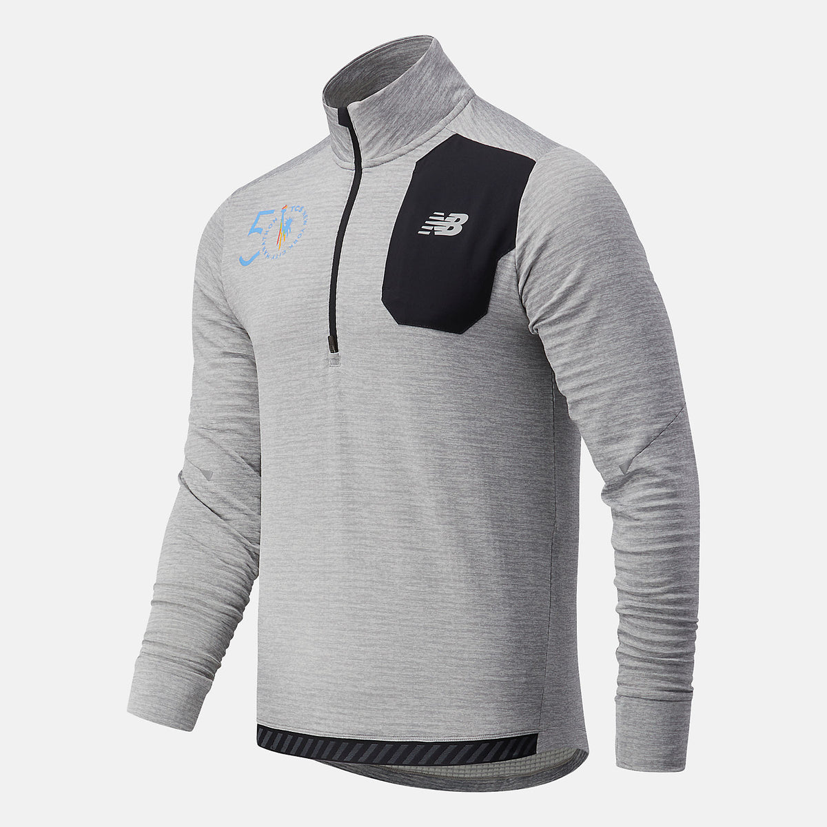 Athletic Grey NYC Marathon Impact Run Grid Back Half Zip New Balance Clothing