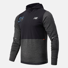 Heather Charcoal NYC Marathon Impact Run Grid Back Hoodie New Balance Clothing