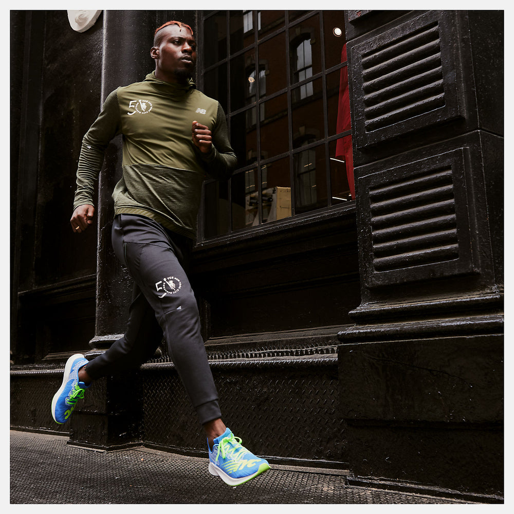 Oak Leaf Green NYC Marathon Impact Run Grid Back Hoodie New Balance Clothing