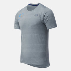 Athletic Grey NYC Marathon Q Speed Fuel Jacquard Short Sleeve New Balance Clothing