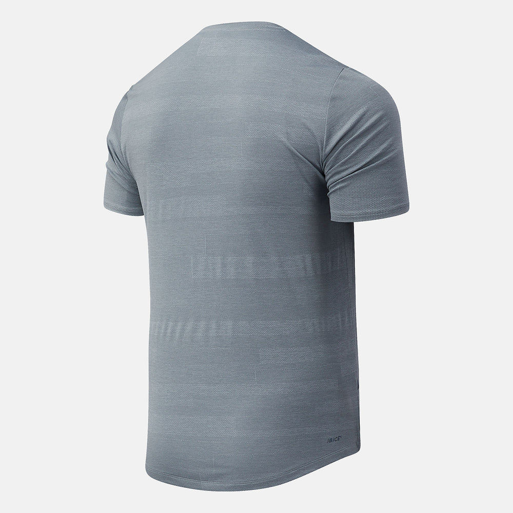 Athletic Grey NYC Marathon Q Speed Fuel Jacquard Short Sleeve New Balance Clothing
