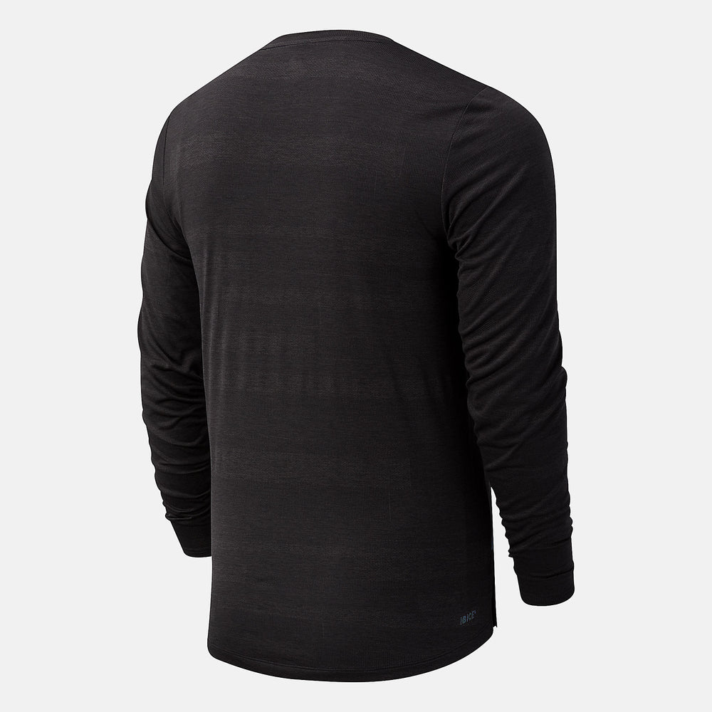 Black Heather NYC Marathon Q Speed Fuel Jacquard Long Sleeve New Balance Clothing