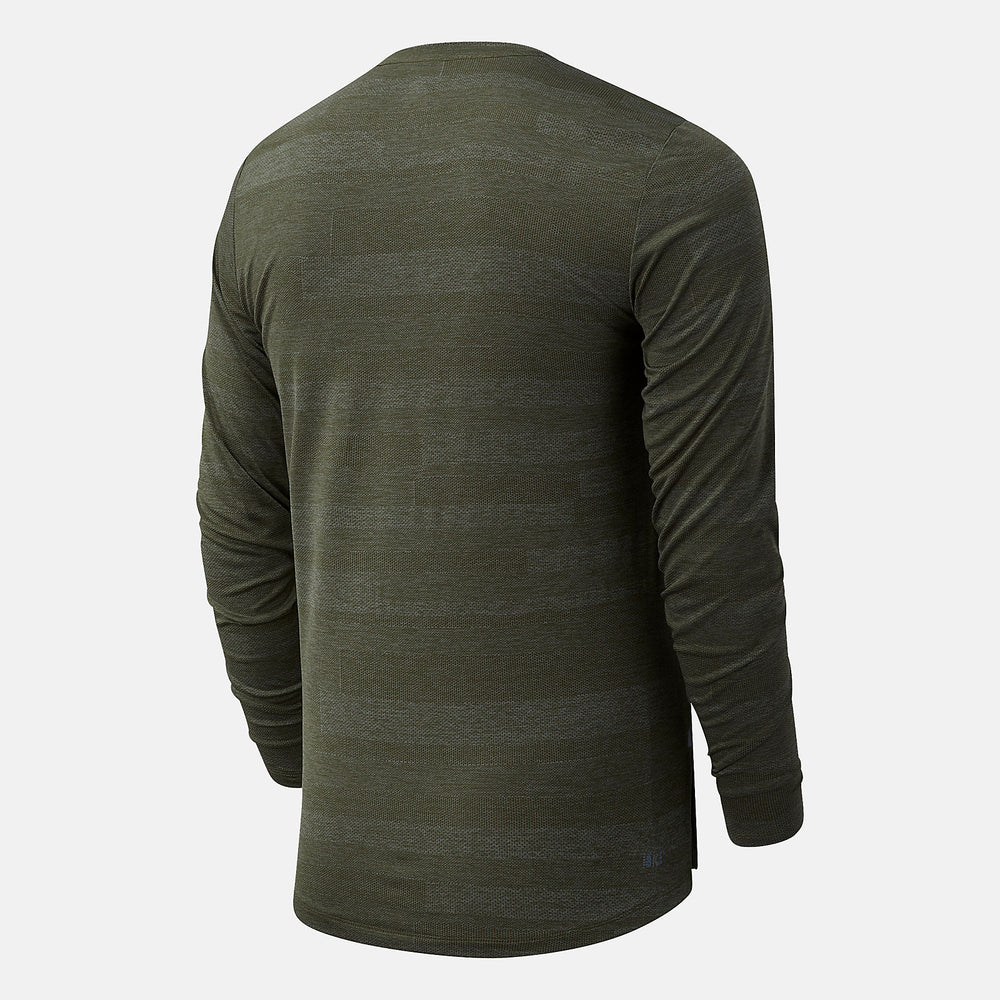 Oak Leaf Green NYC Marathon Q Speed Fuel Jacquard Long Sleeve New Balance Clothing