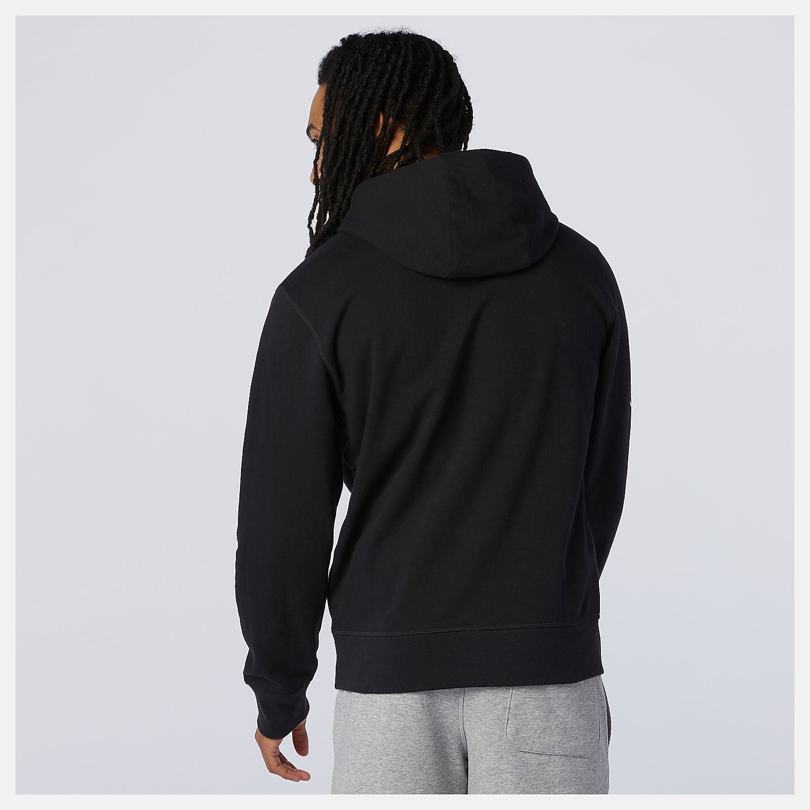 Black NYC Marathon Essentials Stacked Logo Po Hoodie New Balance Clothing