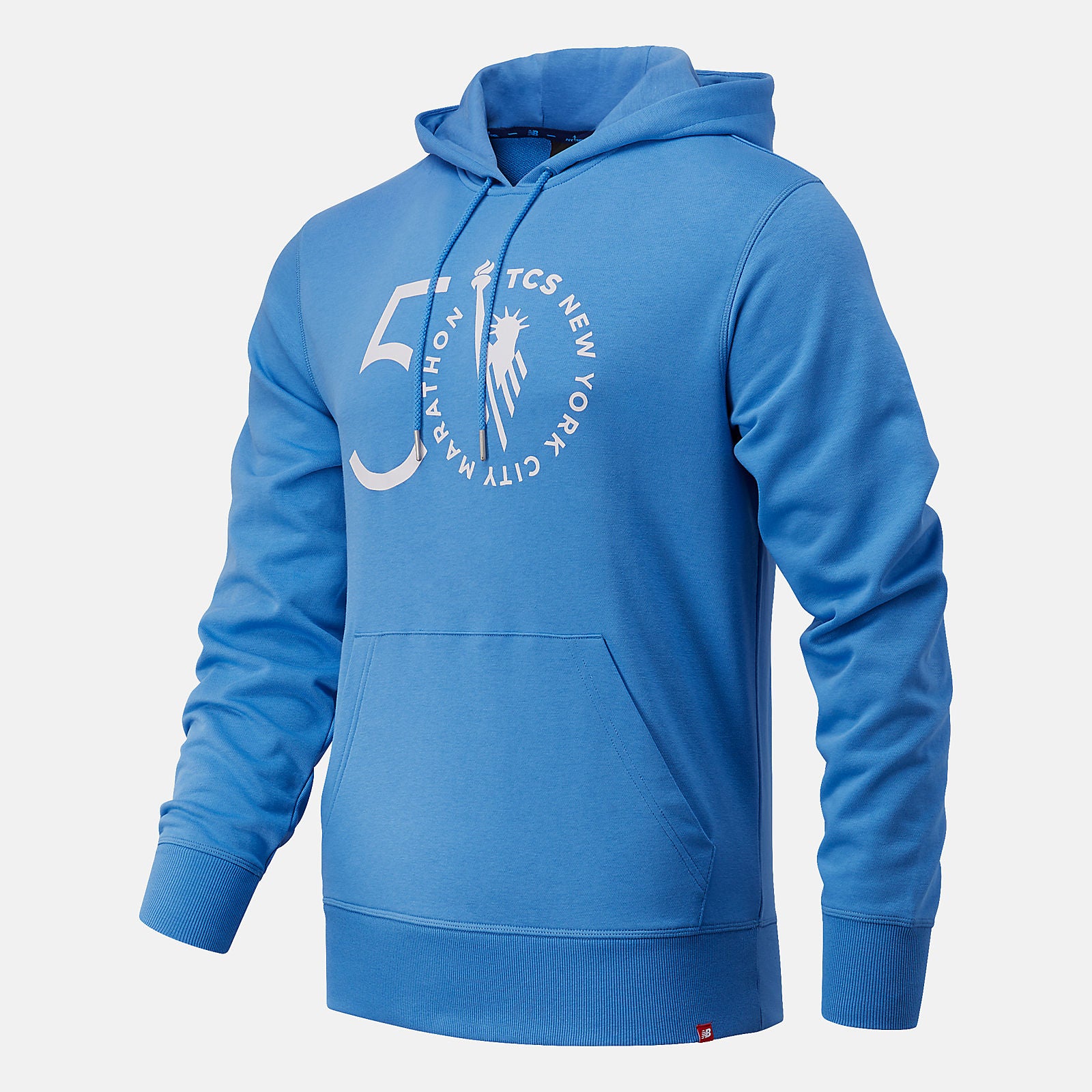 Faded Cobalt NYC Marathon Essentials Stacked Logo Po Hoodie New Balance Clothing
