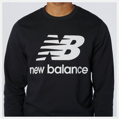Black NB Essentials Stacked Logo Crew New Balance Clothing