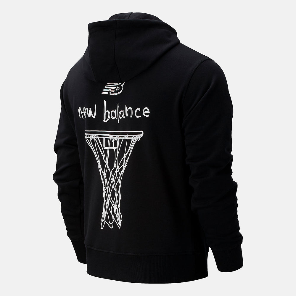 Black NB Swish Hoodie New Balance Clothing