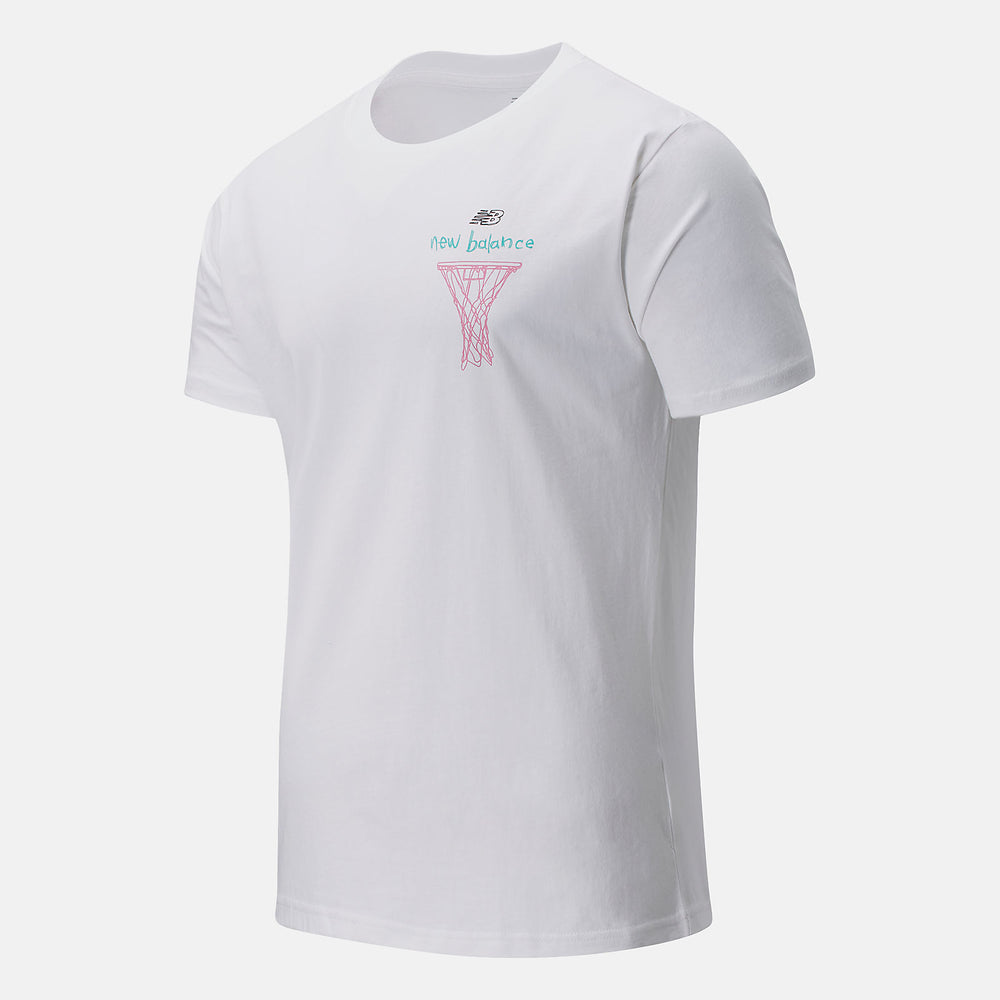 White Multi NB Swish Tee New Balance Clothing