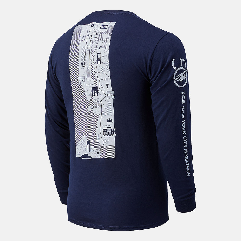 Pigment NYC Marathon Map Long Sleeve New Balance Clothing