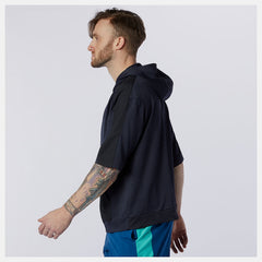 Eclipse Heather Tenacity Lightweight Knit Short Sleeve Hoodie New Balance Clothing