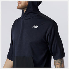 Eclipse Heather Tenacity Lightweight Knit Short Sleeve Hoodie New Balance Clothing