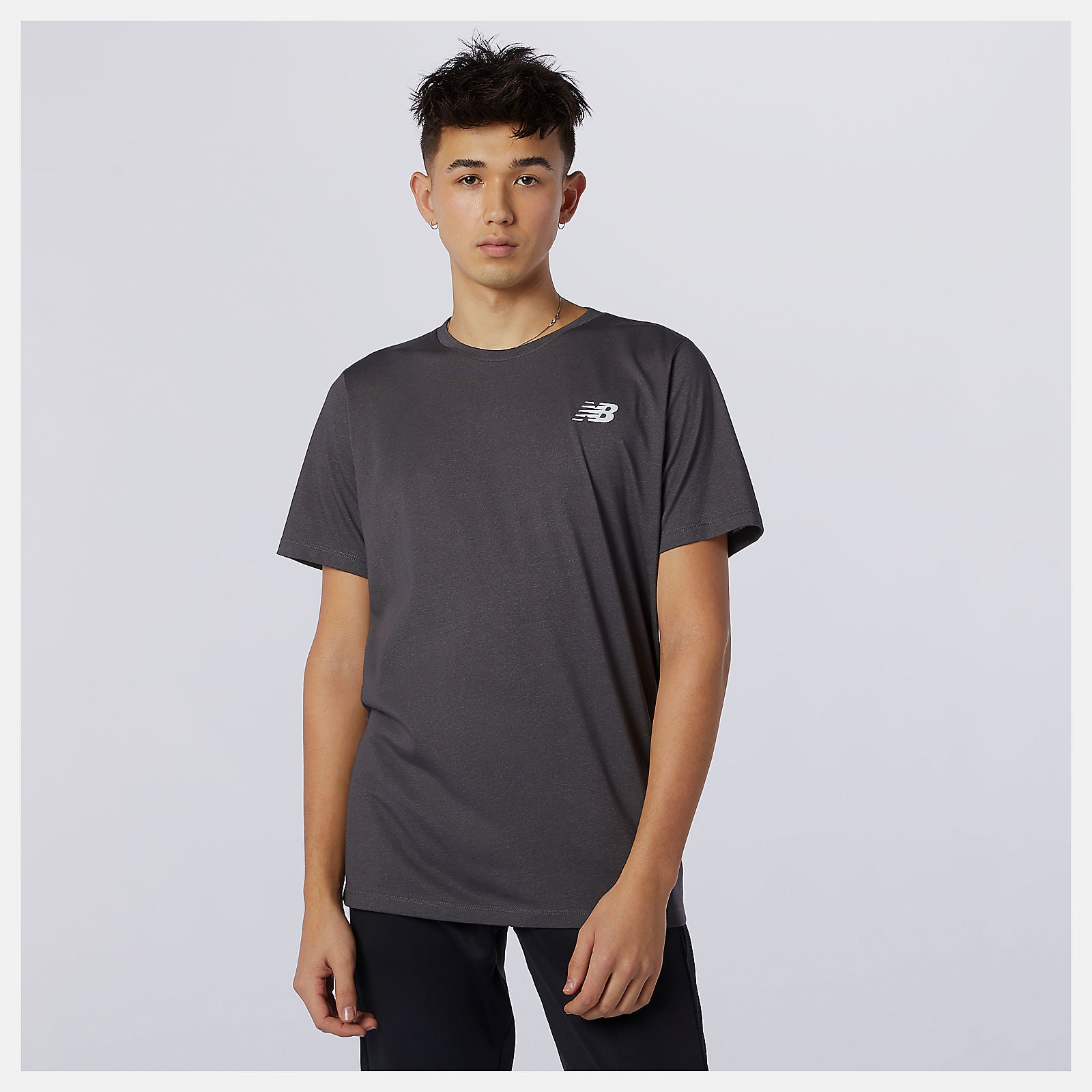 Black Heather Heathertech Tee New Balance Clothing