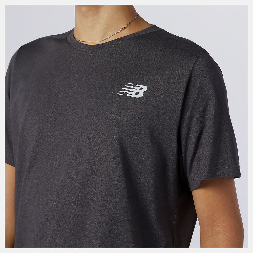 Black Heather Heathertech Tee New Balance Clothing