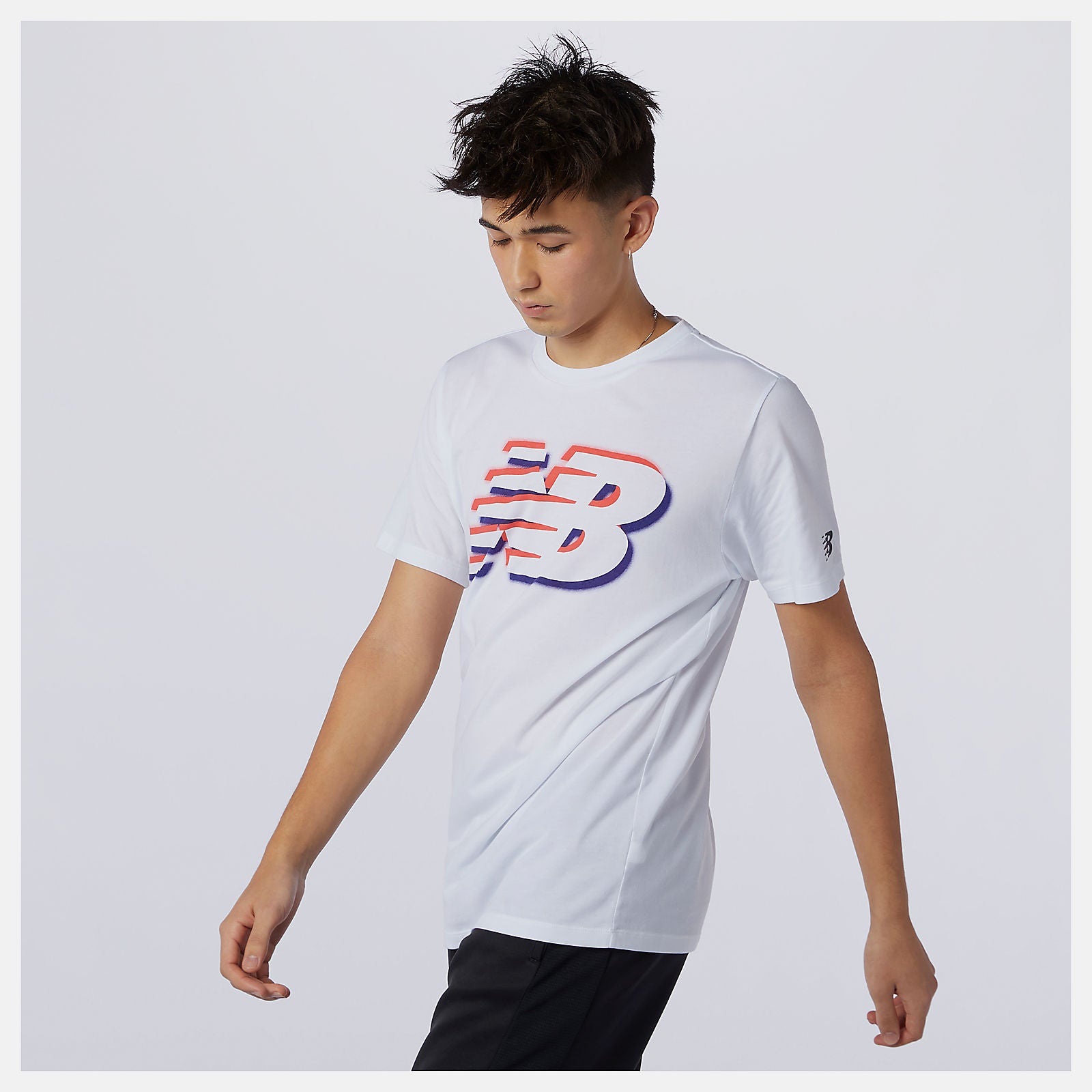 White Graphic Heathertech Tee New Balance Clothing