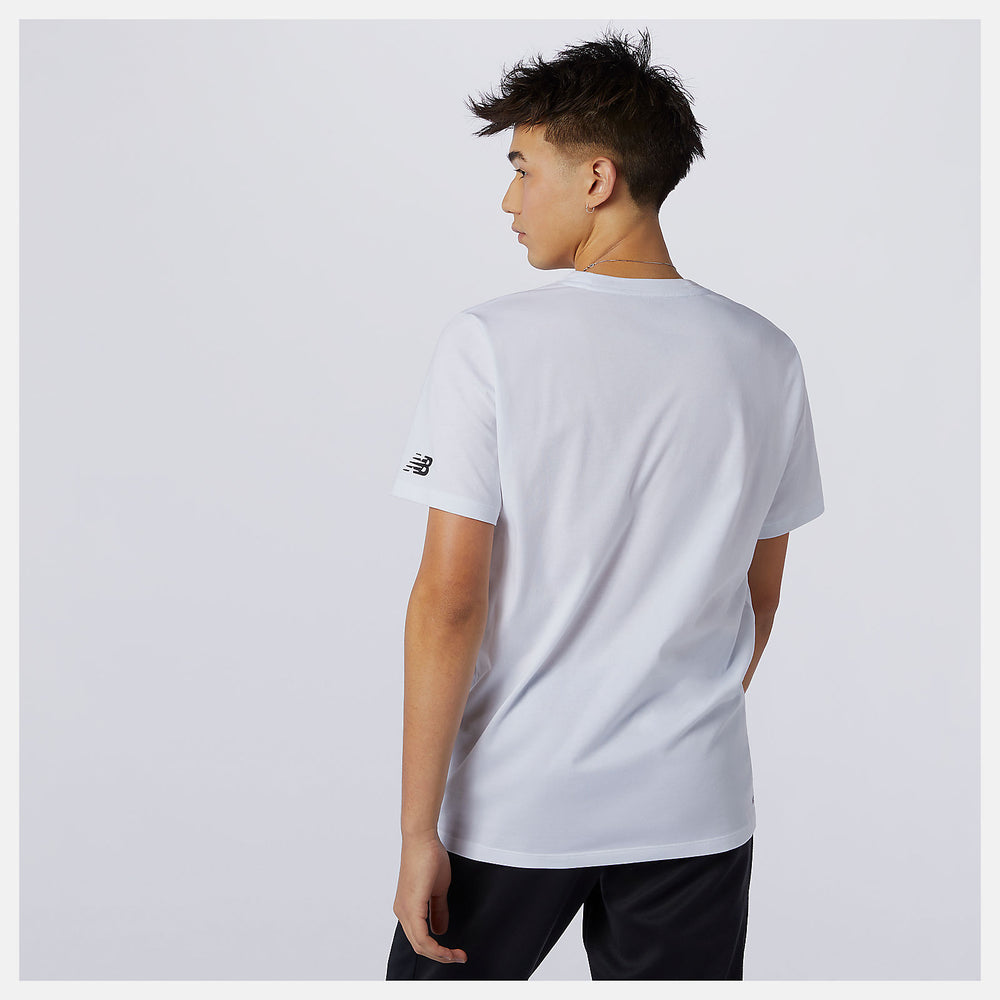 White Graphic Heathertech Tee New Balance Clothing