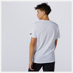 White Graphic Heathertech Tee New Balance Clothing
