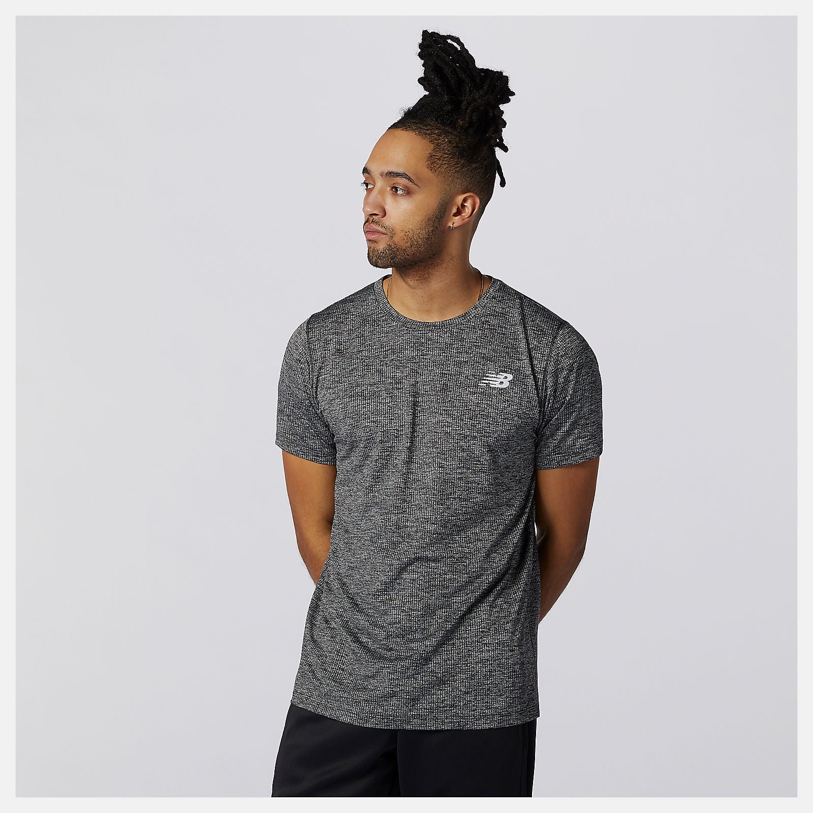 Black Heather Tenacity Tee New Balance Clothing