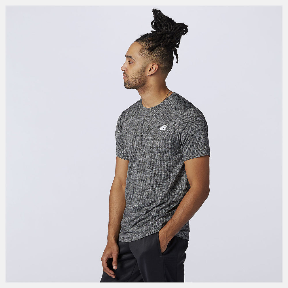 Black Heather Tenacity Tee New Balance Clothing
