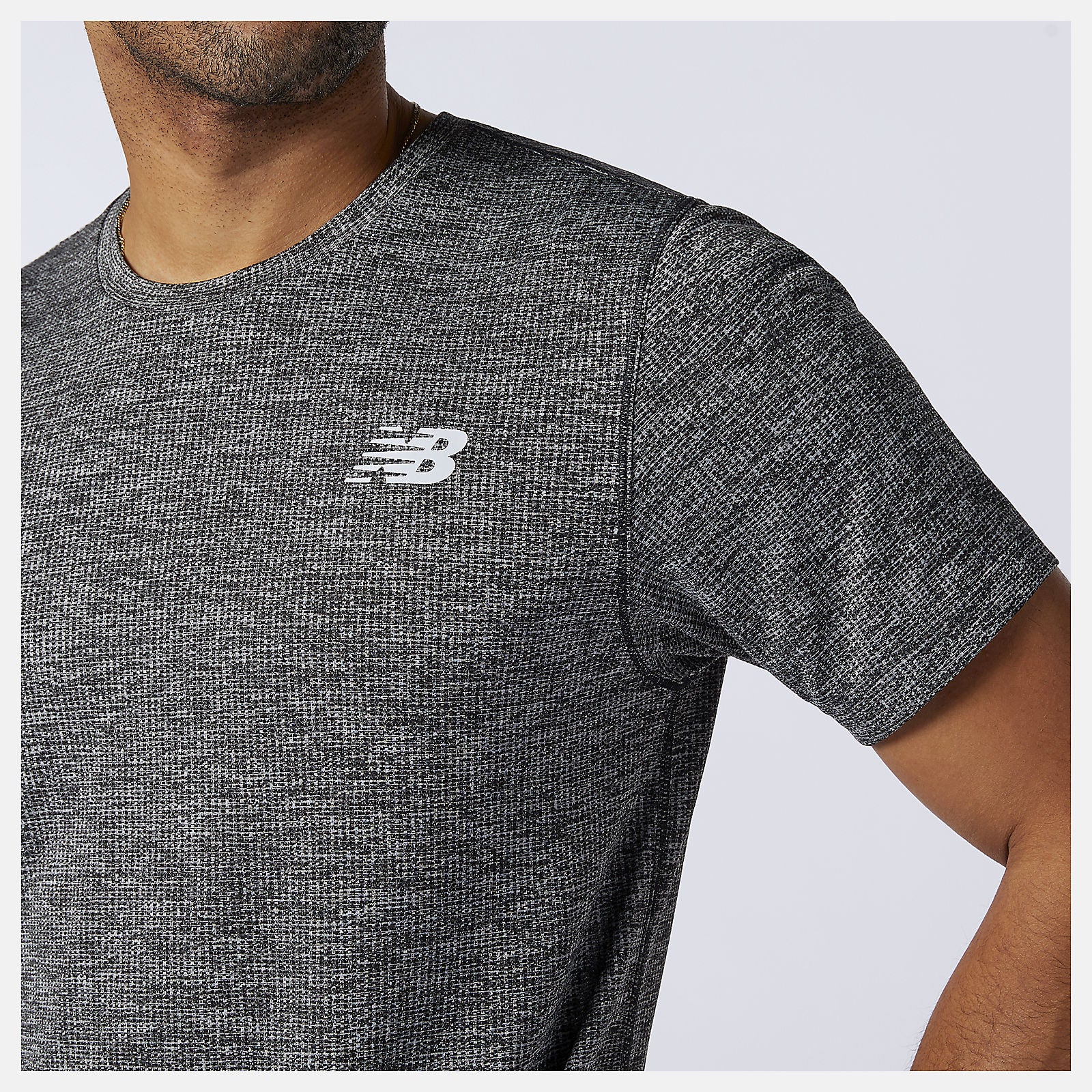 Black Heather Tenacity Tee New Balance Clothing