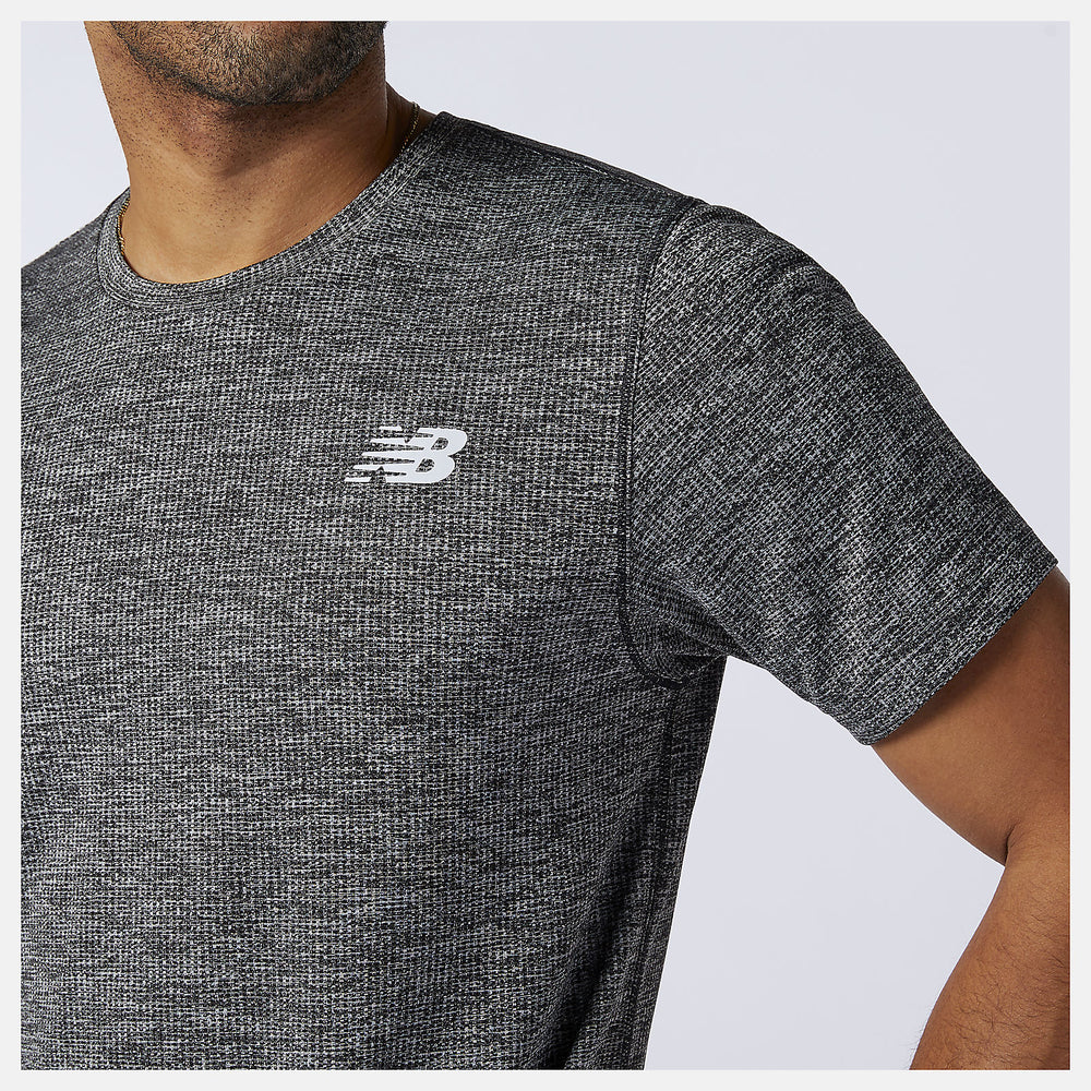 Black Heather Tenacity Tee New Balance Clothing