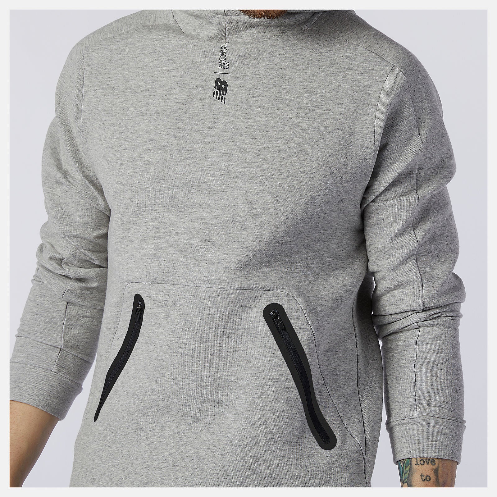 Athletic Grey Fortitech Fleece Pullover New Balance Clothing