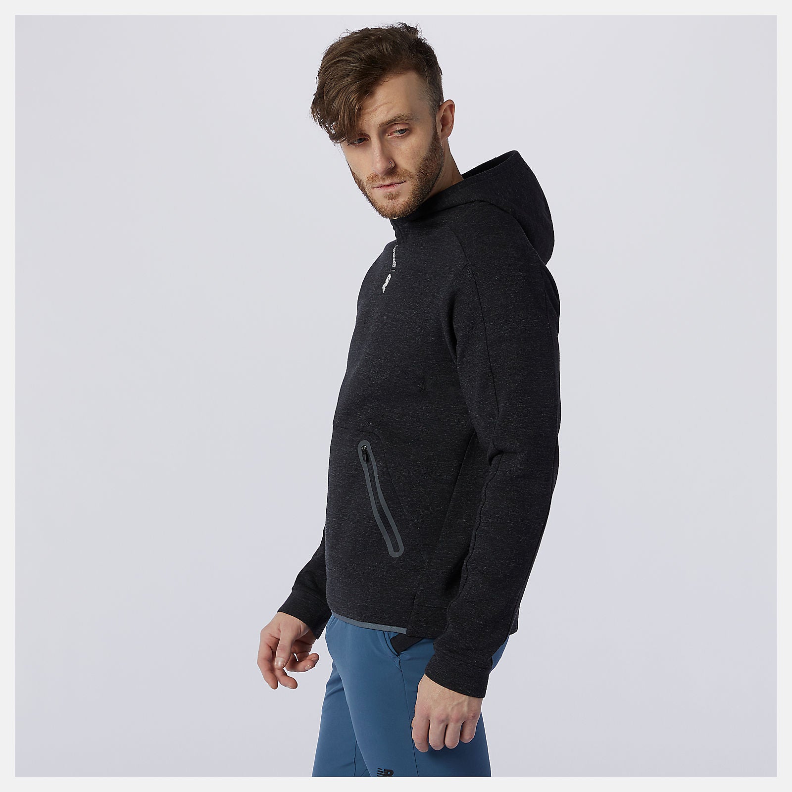 Black Heather Fortitech Fleece Pullover New Balance Clothing