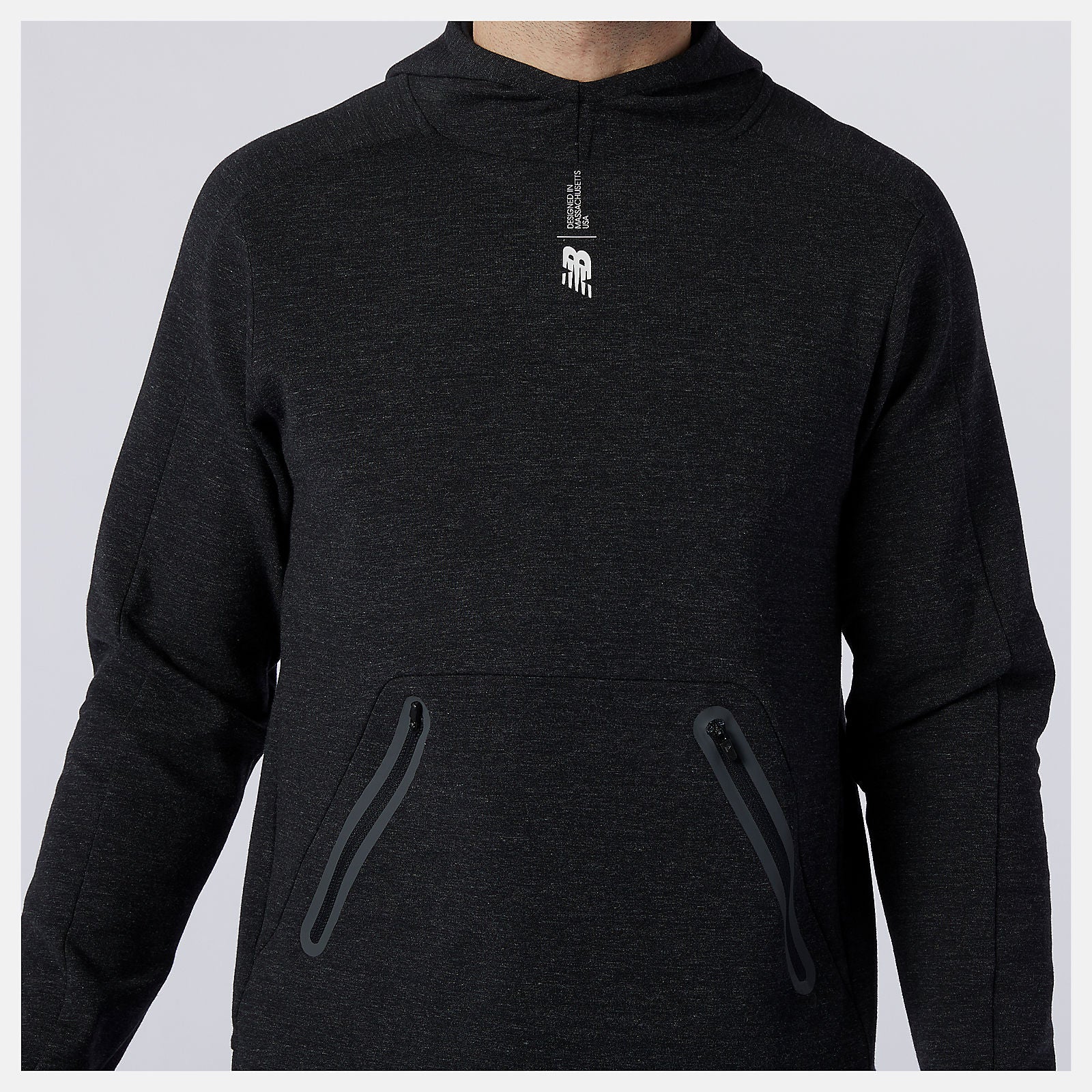 Black Heather Fortitech Fleece Pullover New Balance Clothing
