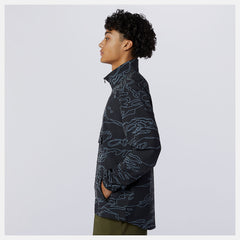 Black Print Fortitech Printed Woven Pullover New Balance Clothing