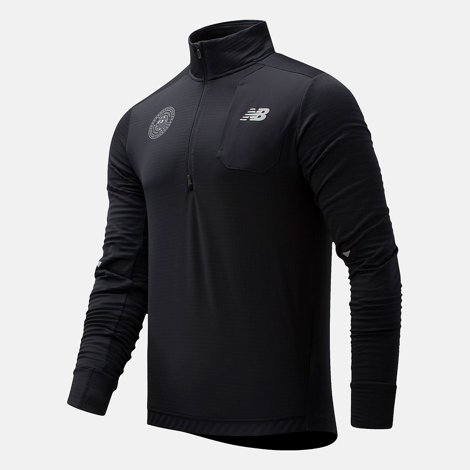 Black Boston NB Heat Grid Half Zip New Balance Clothing