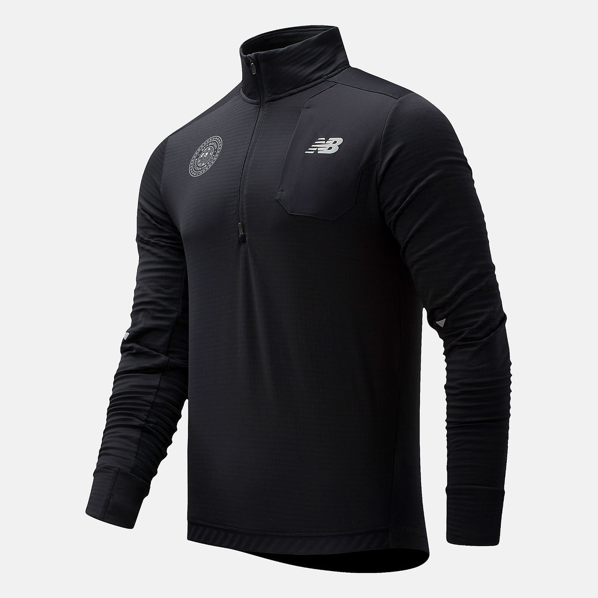 Black Boston NB Heat Grid Half Zip New Balance Clothing