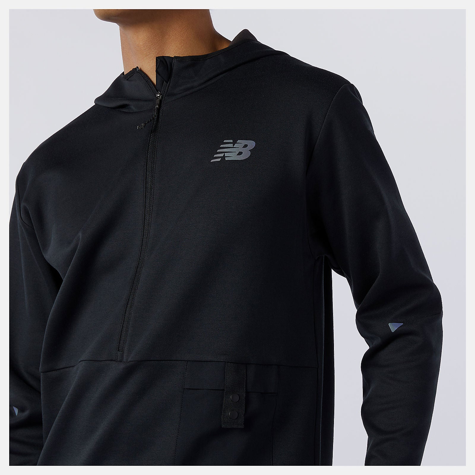 Black Heather Q Speed Fuel Hoodie New Balance Clothing