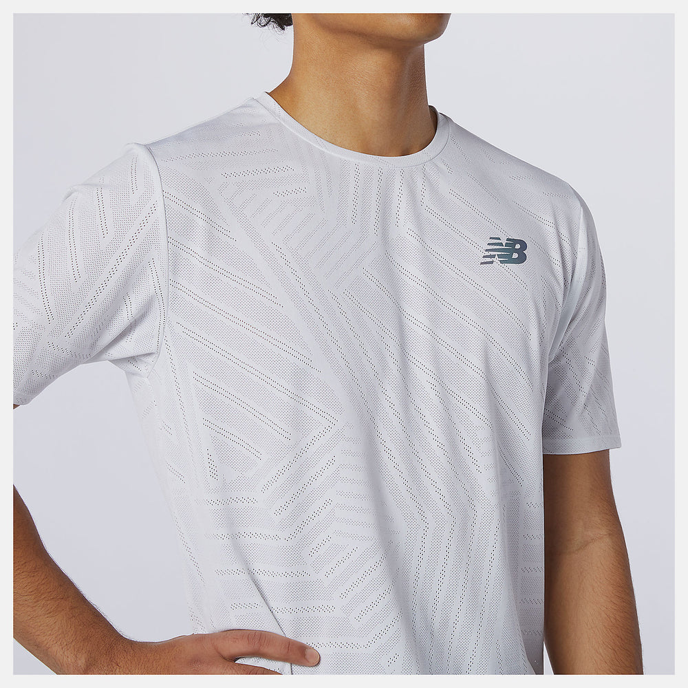 White Q Speed Fuel Short Sleeve New Balance Clothing