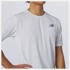White Q Speed Fuel Short Sleeve New Balance Clothing