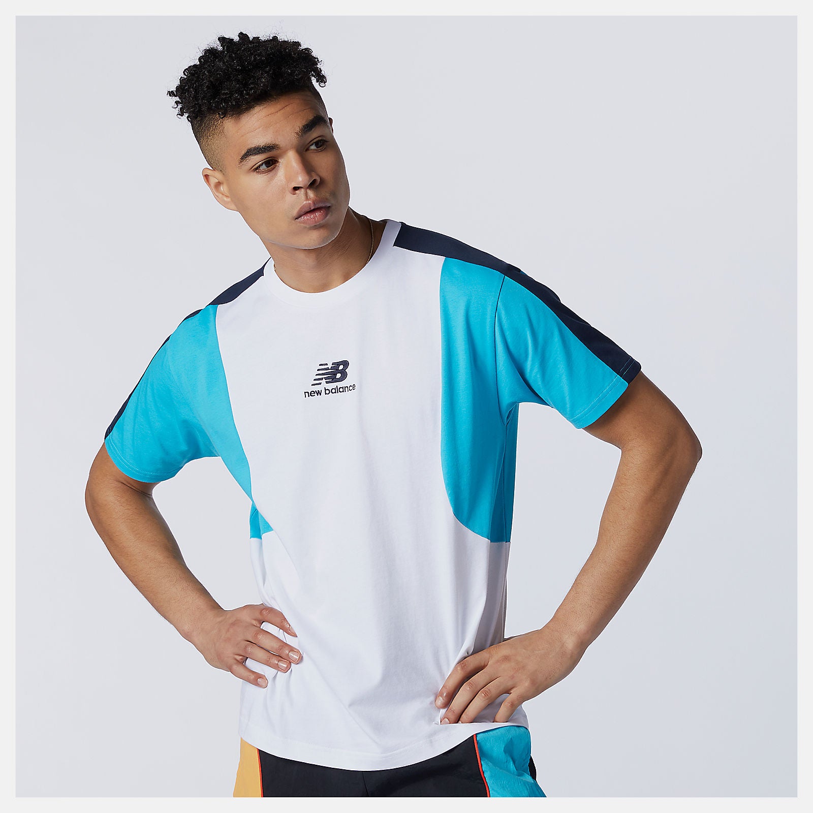 Virtual Sky NB Athletics Color Block Tee New Balance Clothing