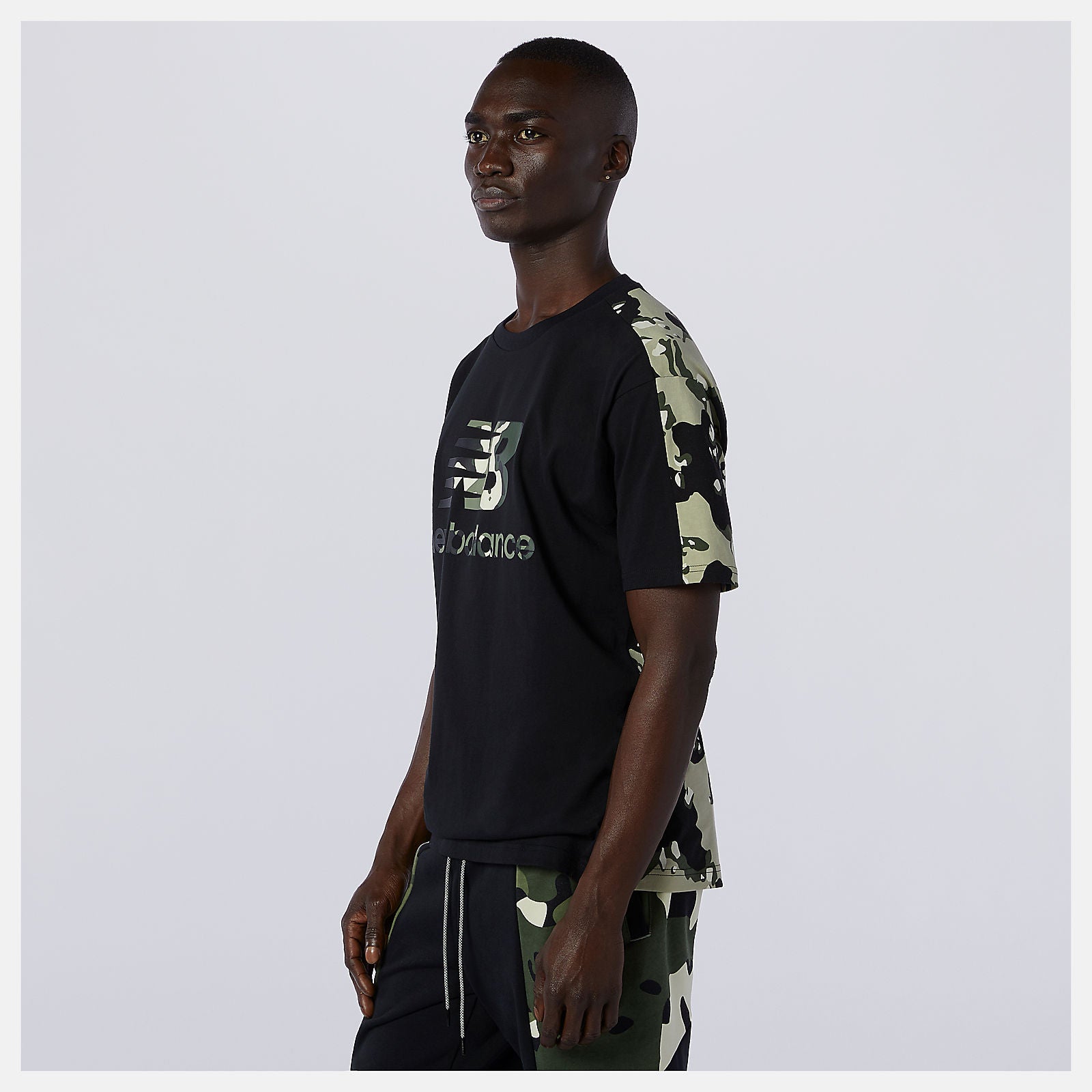 Black Multi NB Essential Camo Tee New Balance Clothing
