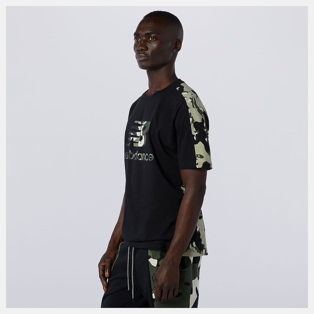 Black Multi NB Essential Camo Tee New Balance Clothing