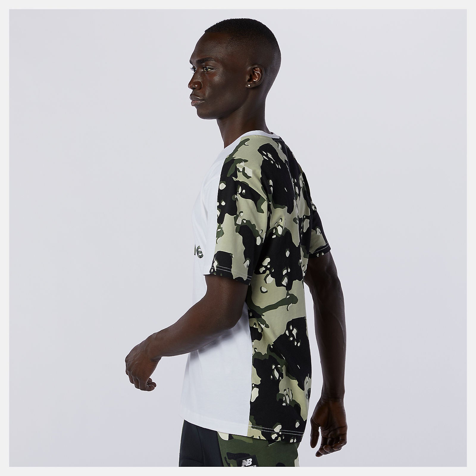 White Multi NB Essential Camo Tee New Balance Clothing