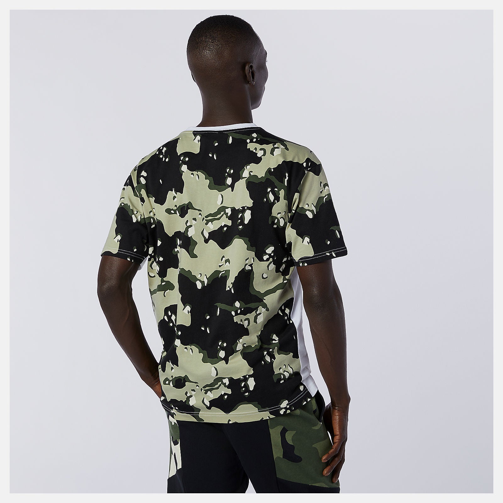 White Multi NB Essential Camo Tee New Balance Clothing