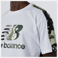 White Multi NB Essential Camo Tee New Balance Clothing