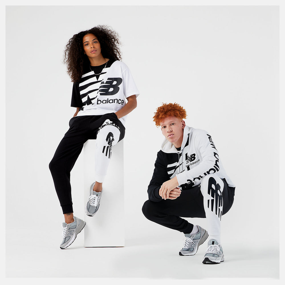 Black Multi NB Athletics Splice Hoody New Balance Clothing