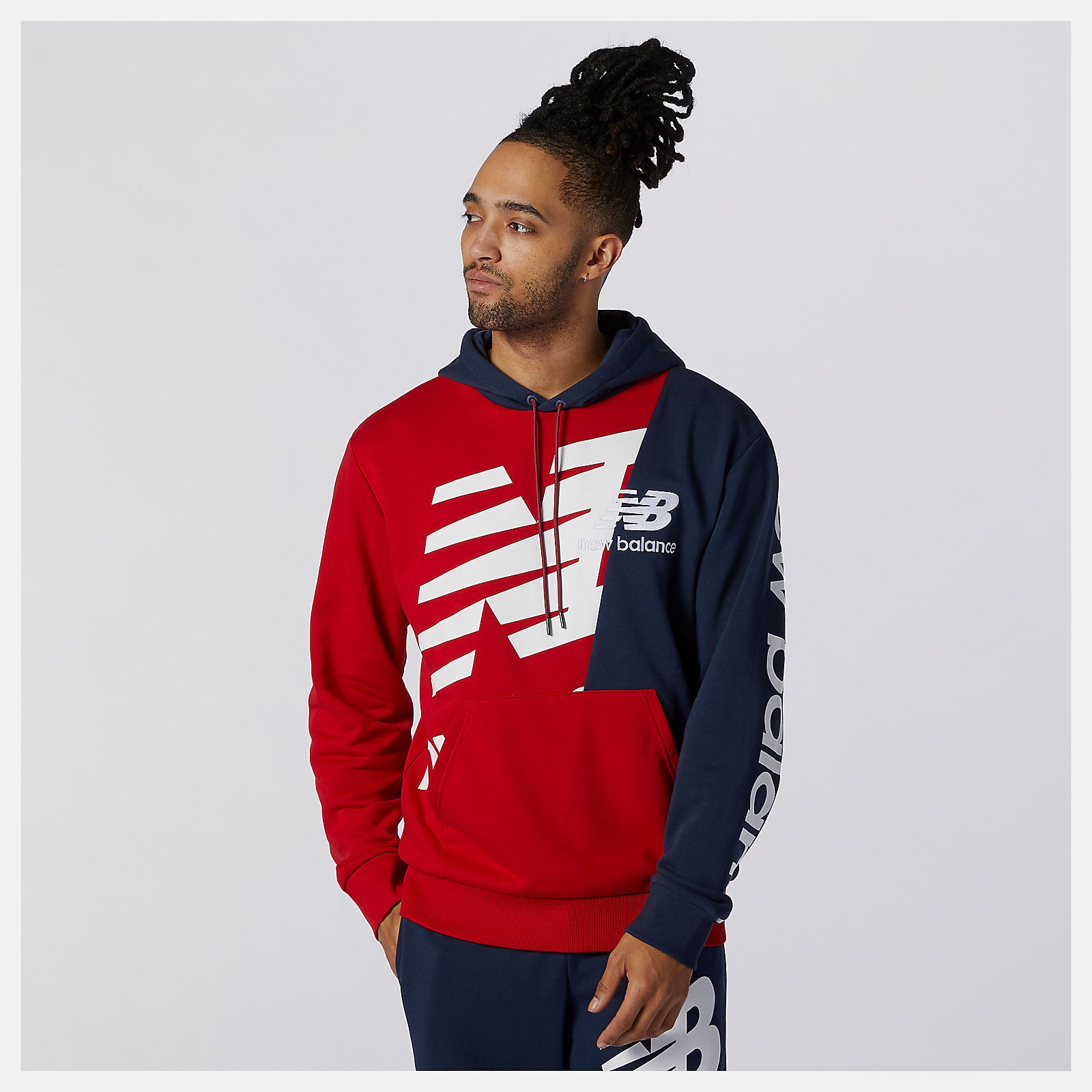 Team Red Inline NB Athletics Splice Hoody New Balance Clothing