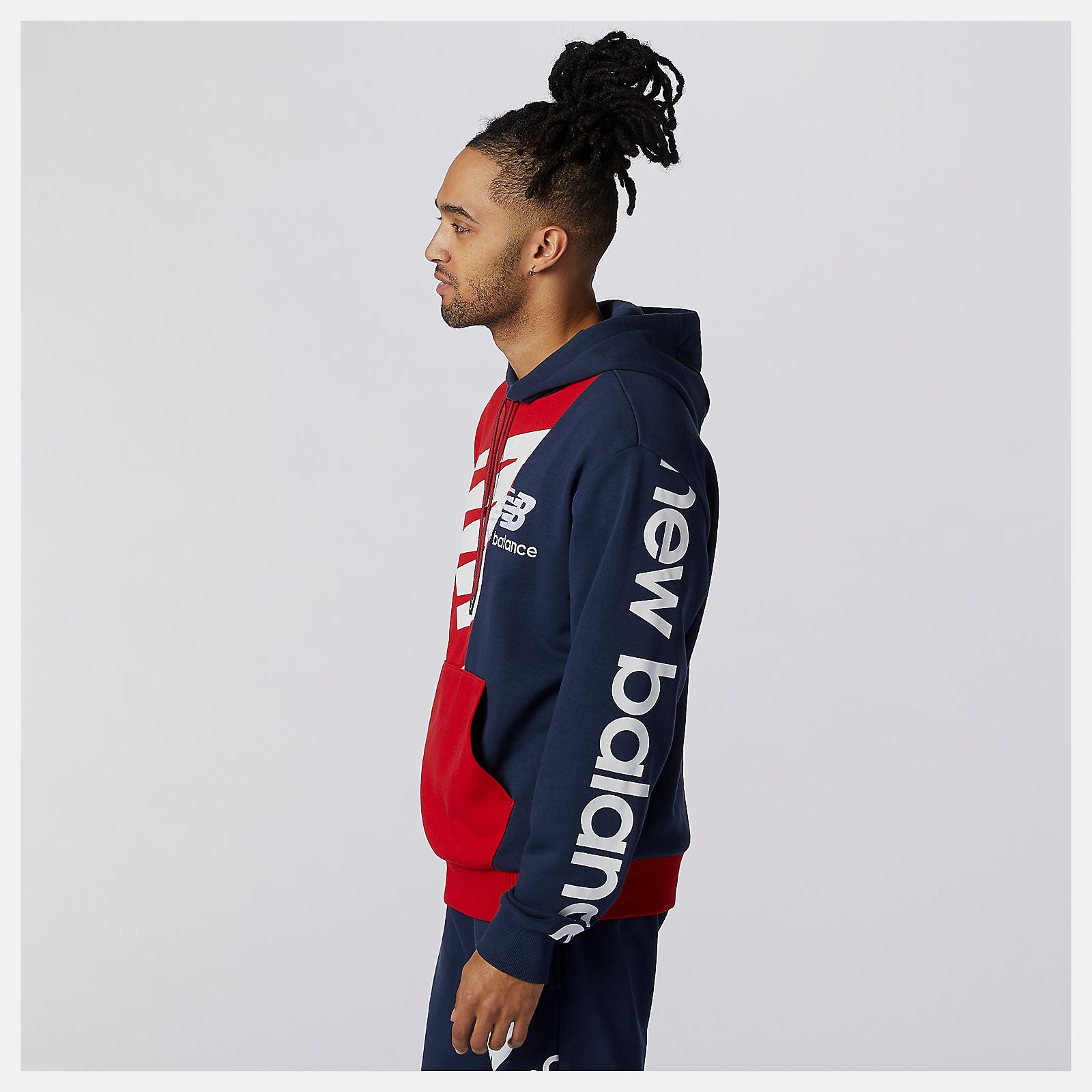 Team Red Inline NB Athletics Splice Hoody New Balance Clothing